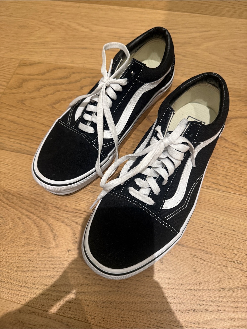 Vans Black and White Old Skool Low-Top Sneakers Size 9